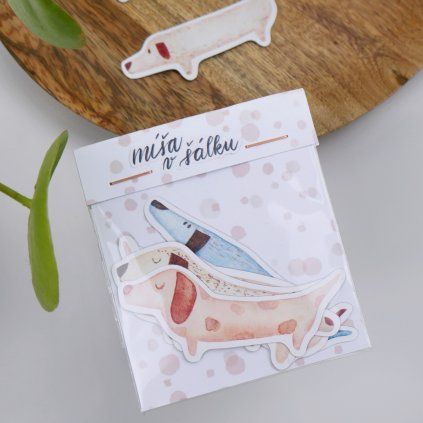 Magnetky Míša v šálku Psi