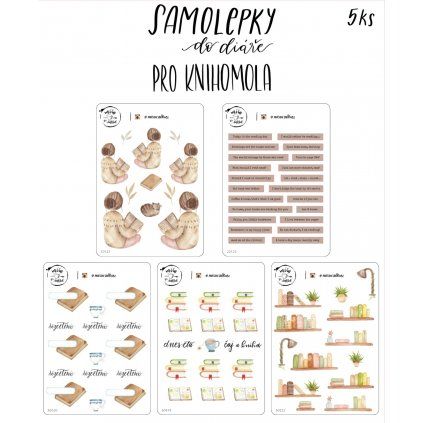 Sada samolepek Míša v šálku Pro knihomola