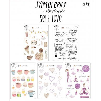 Sada samolepek Míša v šálku Self Love
