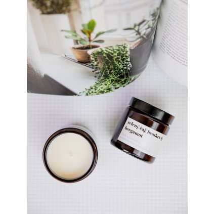 Svíčka sojová Aesta Zelený čaj, broskev & bergamot