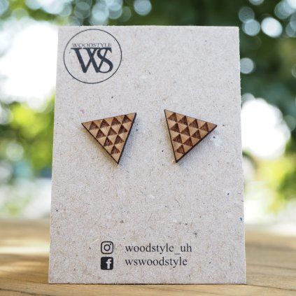 Náušnice Wood Style Triangl