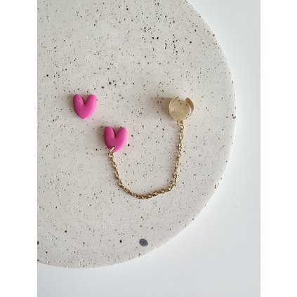 Náušnice & Cuff Yesmonite Heart simple