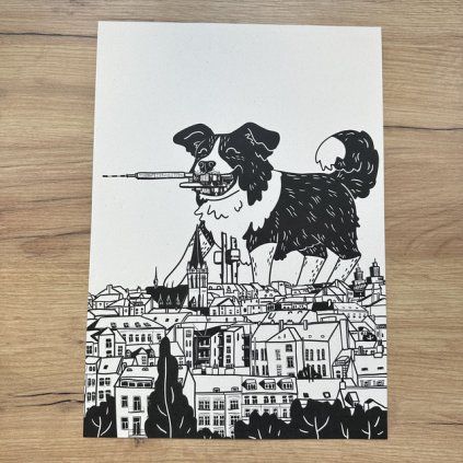 Tisk A3 Phantoms in Prague Dogzilla
