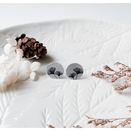 Ginkgo kruhy stříbrné 01