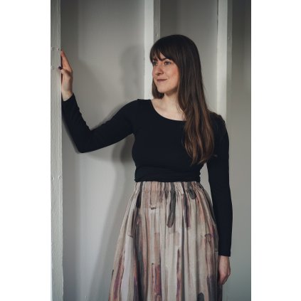 Tričko Minile Siluet Long Black