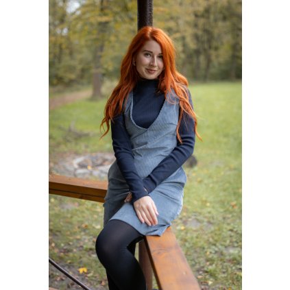 Šaty Kyšky Lišky Greta Šedomodré