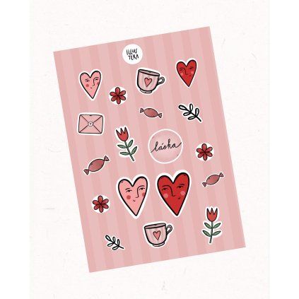 Samolepky Illustera Srdcovky