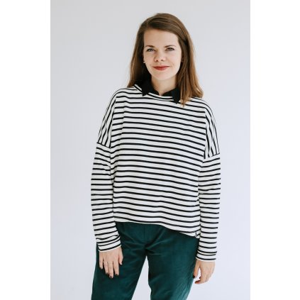 Mikina Minile Crop Stripes