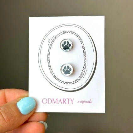 psí tlapky stříbrná