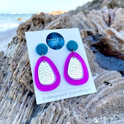 náušnice se zrcadlovým středem