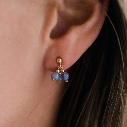 Náušnice Áine Tanzanite Blossom