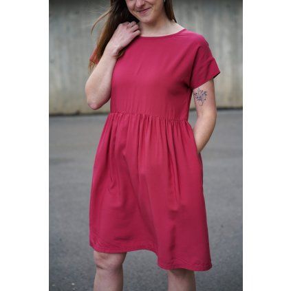 Šaty Minile Simple Short Rouge