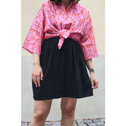Sukně Minile Mini Linen Black