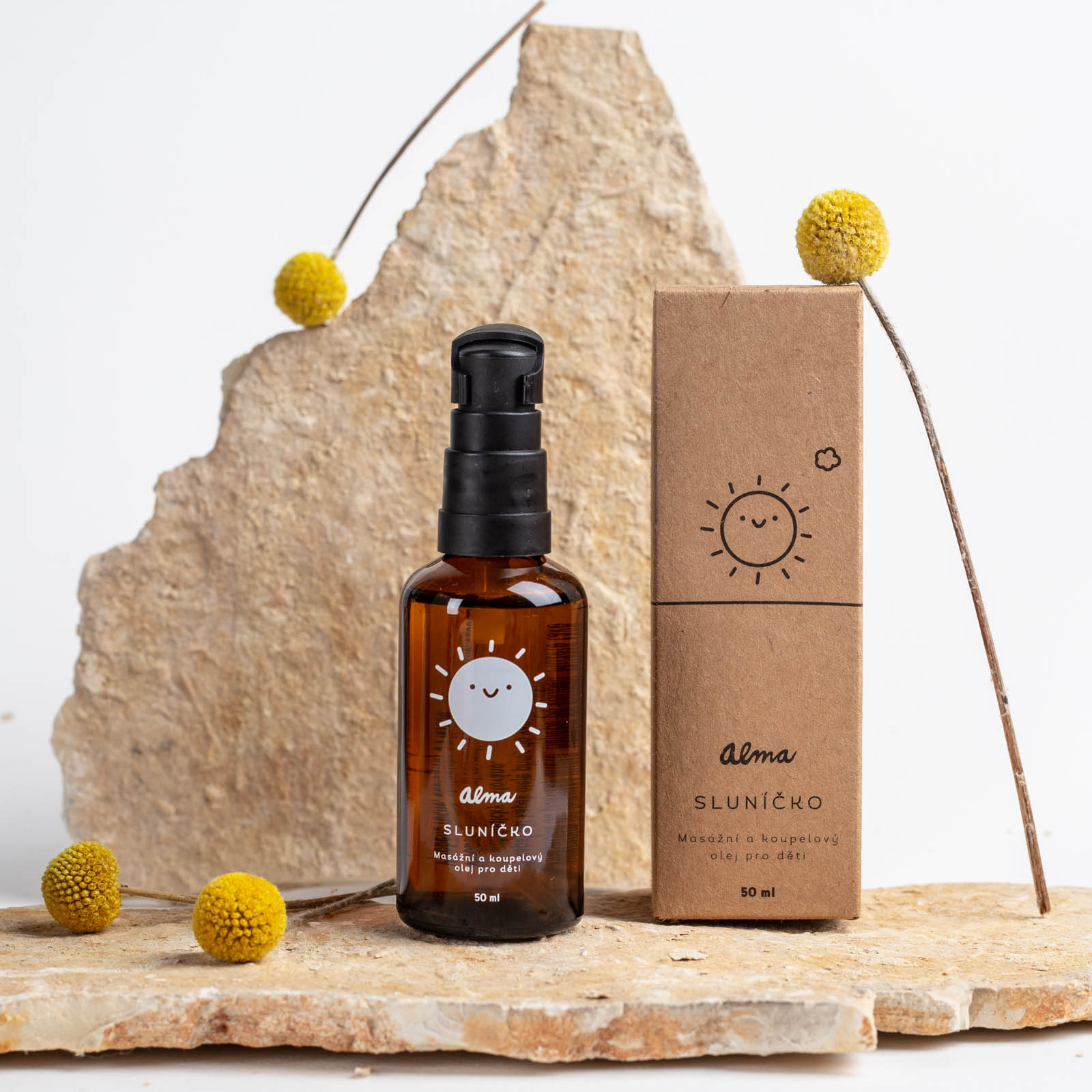 Masážní a koupelový olej Alma-natural Sluníčko