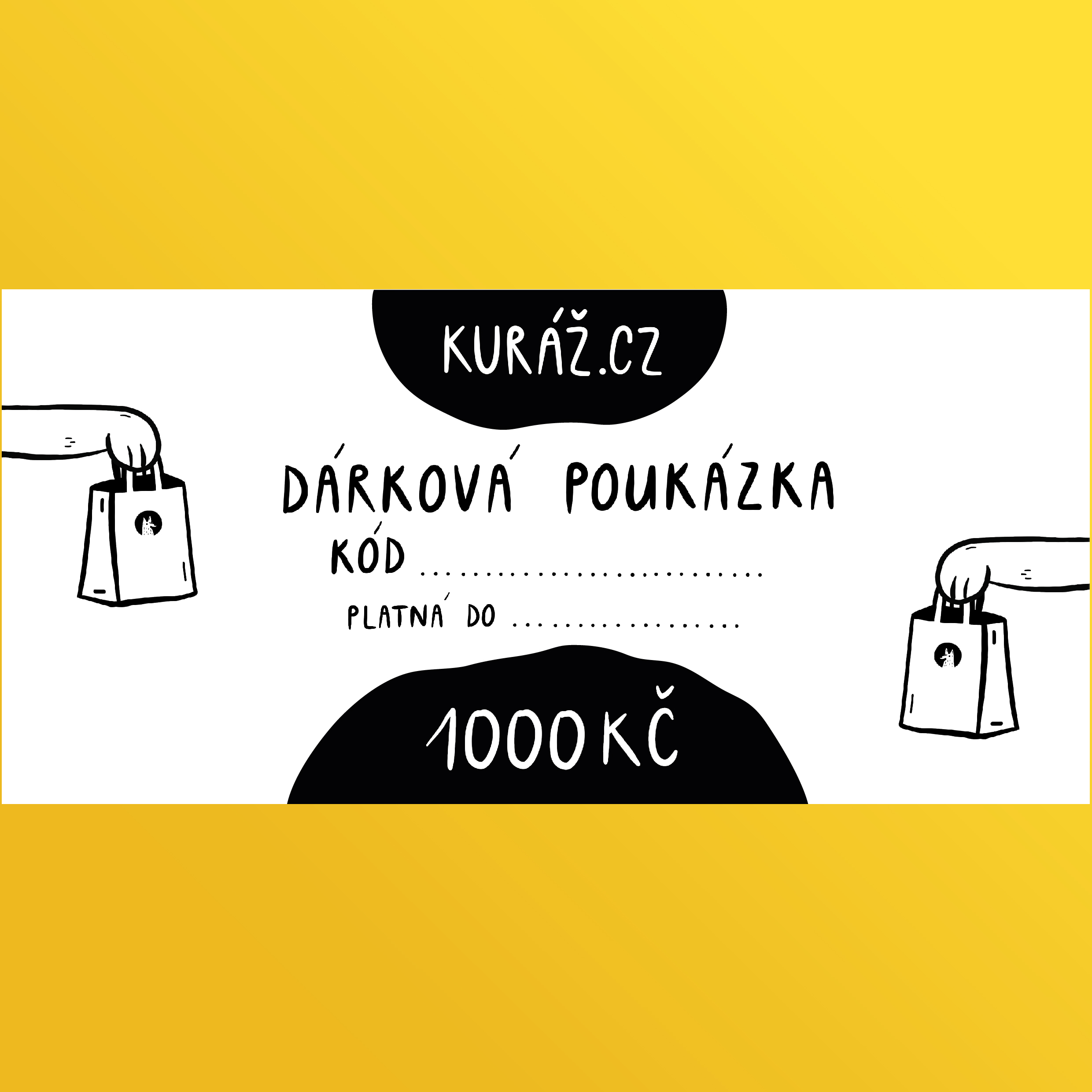 Dárkový poukaz/Voucher Kuráž Cena: 1000 Kč