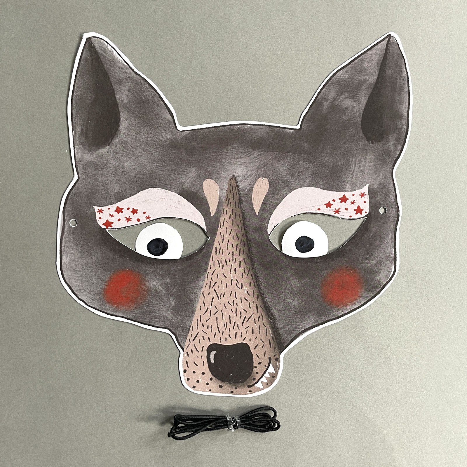 Papírová maska Lucie Mouchová Vlk