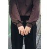 67272 15 mikina minile fluff dark brown