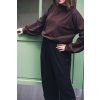 67272 18 mikina minile fluff dark brown