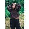 67272 mikina minile fluff dark brown