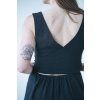 Overal Minile Cross Linen Black