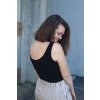 Tílko Minile Crop-top Oboustranné Black