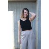 Tílko Minile Crop-top Oboustranné Black