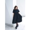 Šaty Minile Wide Black Bavlna