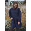 74300 11 saty minile simple puff seersucker dark blue