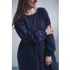 74300 1 saty minile simple puff seersucker dark blue