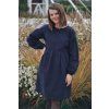 74300 9 saty minile simple puff seersucker dark blue