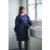 74300 saty minile simple puff seersucker dark blue
