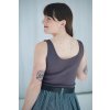Tílko Minile Crop-top Oboustranné Dark Grey