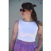 Tílko Minile Crop-top Oboustranné White