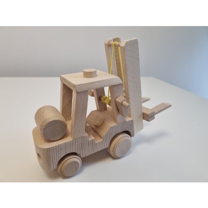 Drevená hračka pre deti: vysokozdvižný vozík,