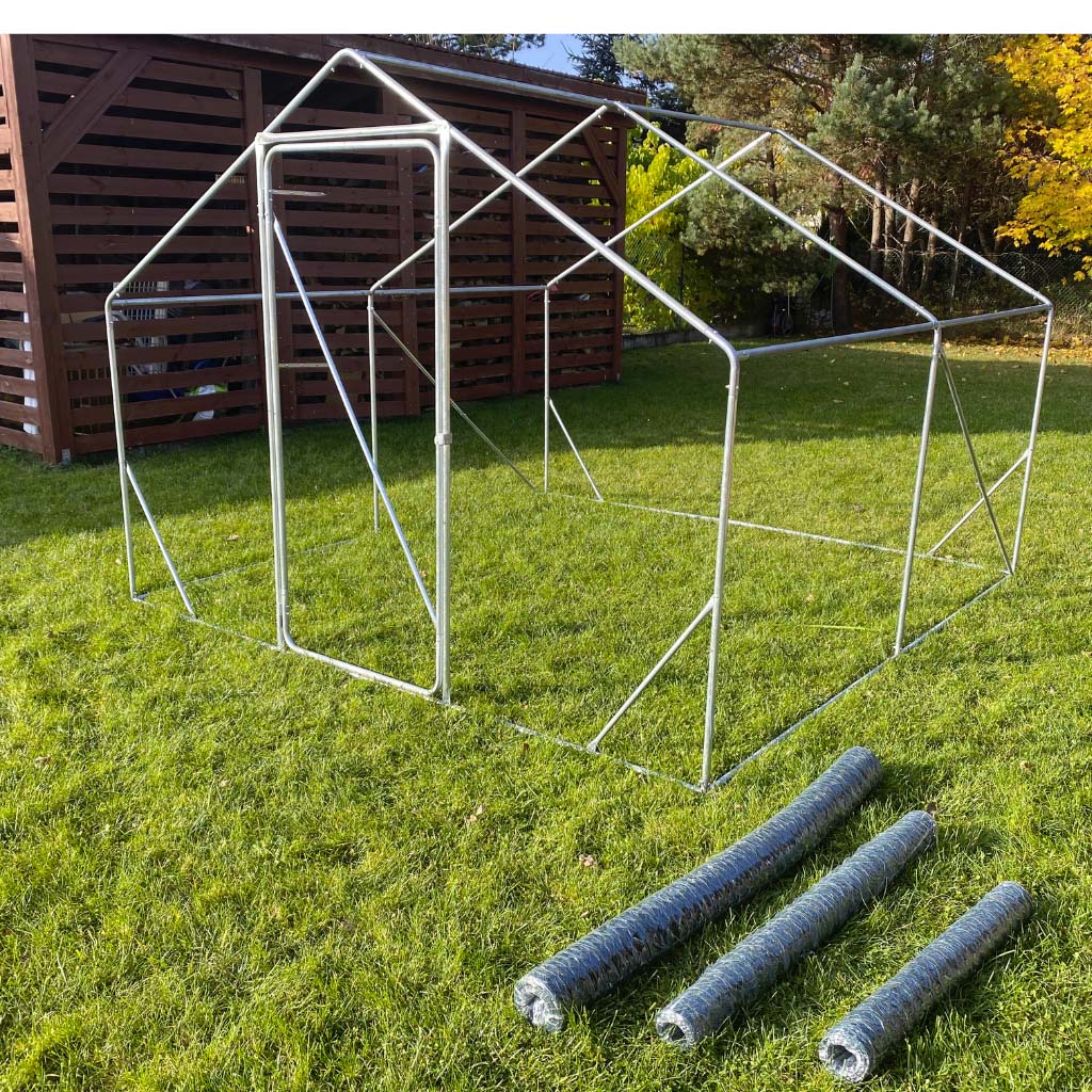 Vonkajšia klietka pre sliepky- 4x4x2,2m