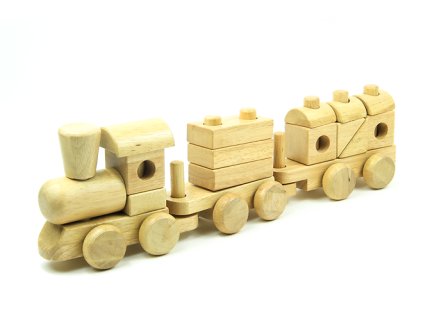 dřevěný stahovací vlak 1