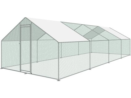 Výběh, voliéra pro drůbež se střechou 3x8x2m