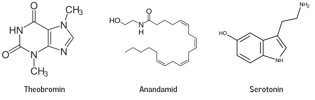 Theobromín/Anandamid/Serotonín