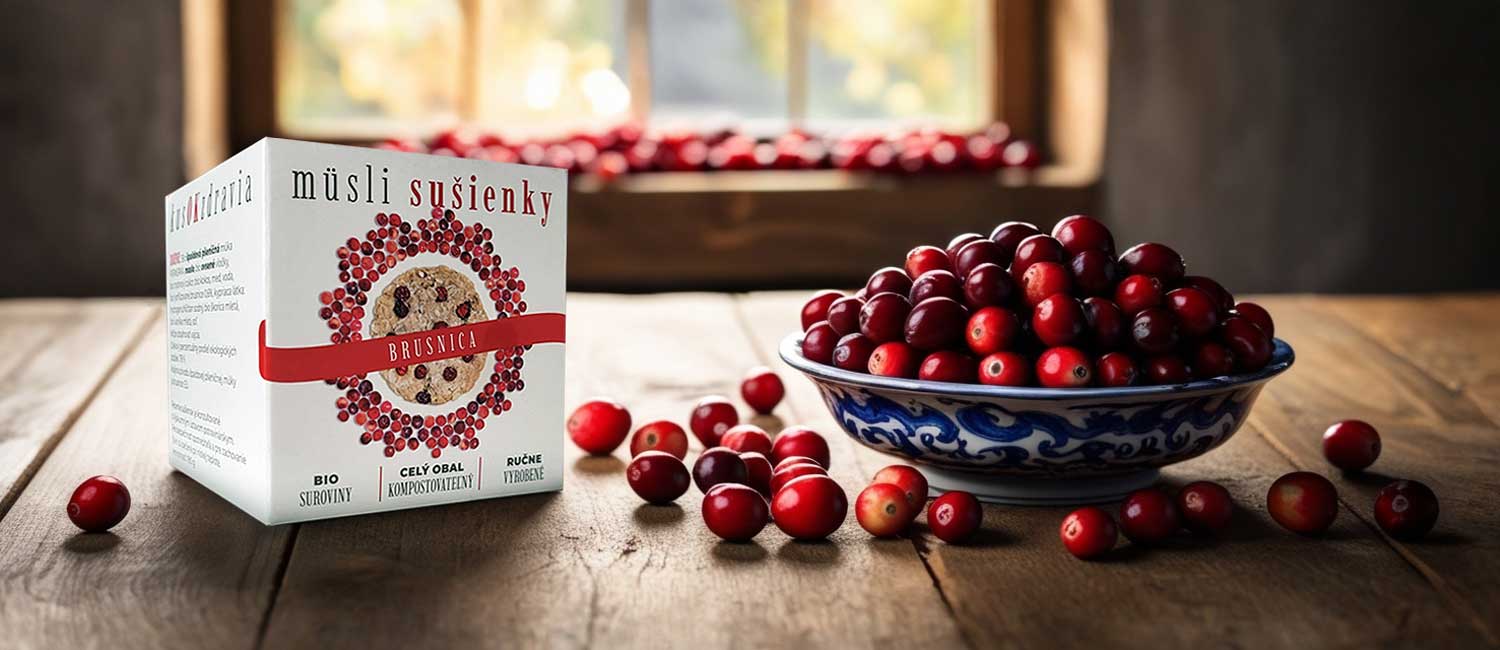 Brusnicové müsli sušienky
