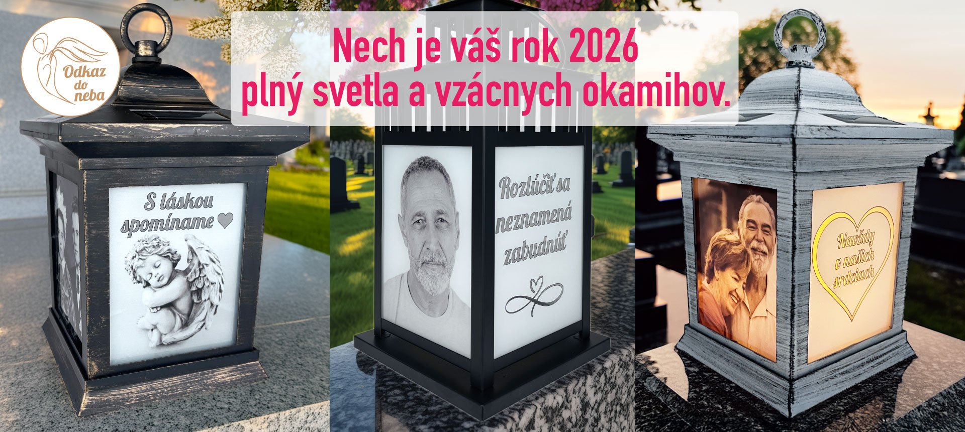Personalizované spomienkové lampáše s fotkou