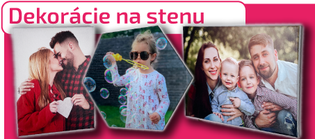 Dekorácie na stenu s vlastnou fotografiou