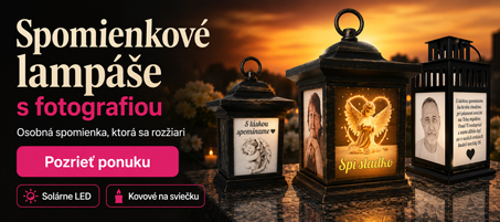 spomienkové lampáše s vlastnou fotkou a textom