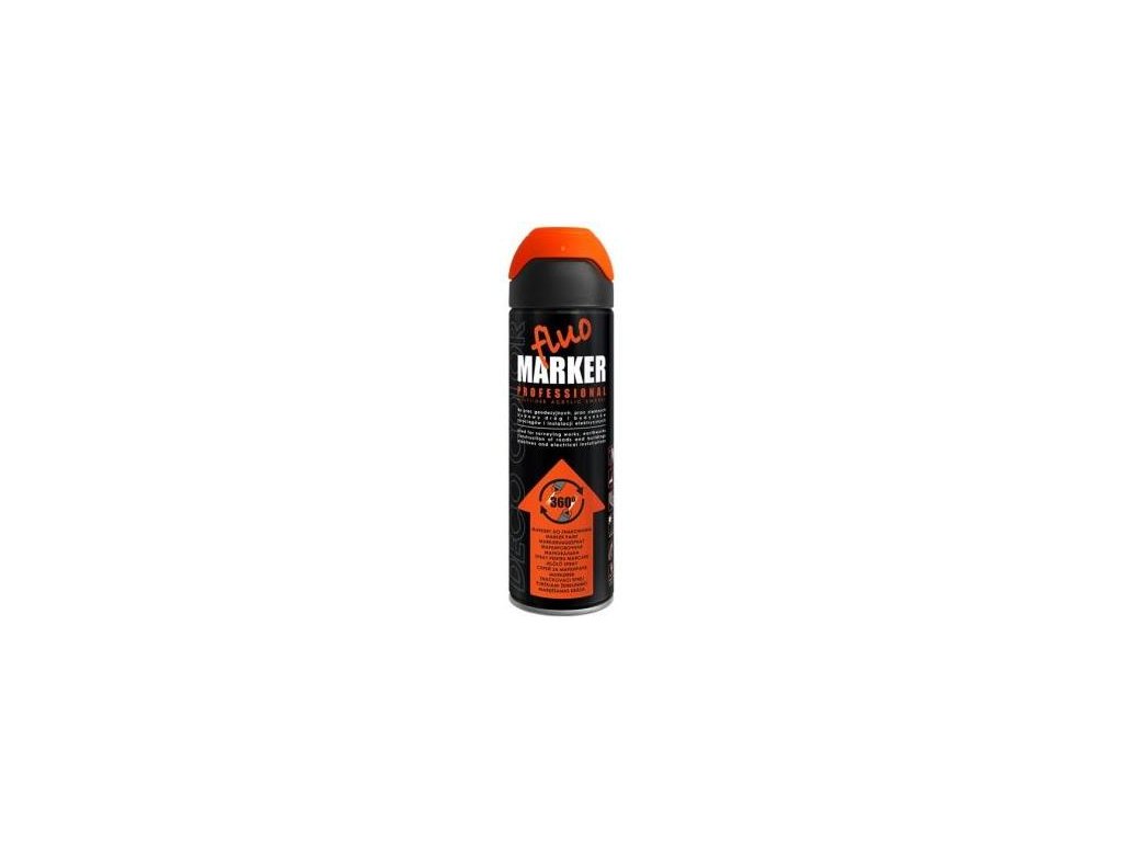 Sprej Decocolor Fluomarker značkovač oranžový 500ml