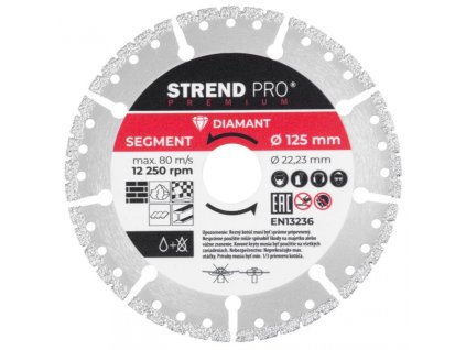 Rezný kotúč PREMIUM diamantový VACUUM BRAZED 125mm