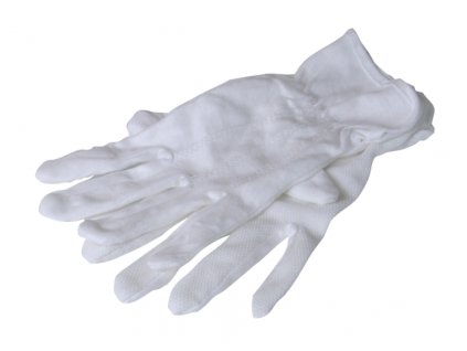 Rukavice bavlnené s PVC terčíkmi záhradné