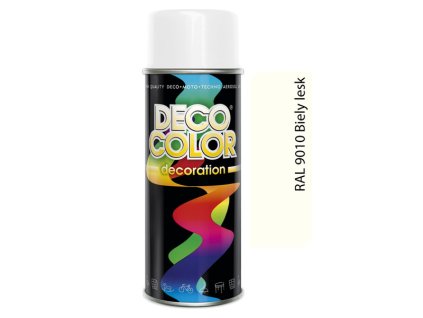 Sprej Decocolor Ral 9010 biely LESK 400ml