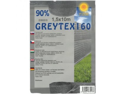 Tieniaca sieť GREYTEX 160 sivá 1,5x10m 90%