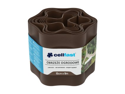 CELLFAST Trávnikový okraj obruba 15cm 9m hnedá