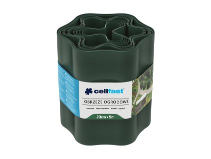 CELLFAST Trávnikový okraj obruba 20cm 9m zelená tmavá