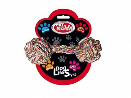 Hračka ROPE DUMBBELL 17cm